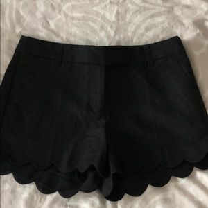 Brand New JCrew Factory Scalloped black short